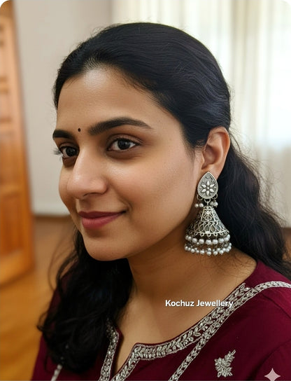 EAR1263 - Silver Look Alike Jhumka