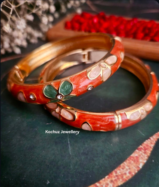 BANG1348 -Anti Tarnish Italian Enamel Meenakari Bangles