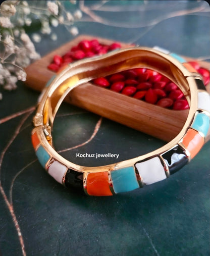 BANG1292 -Anti Tarnish Italian Enamel Meenakari Bangles