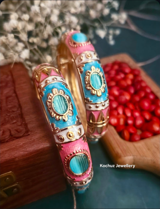 BANG1317 -Anti Tarnish Italian Enamel Meenakari Bangles