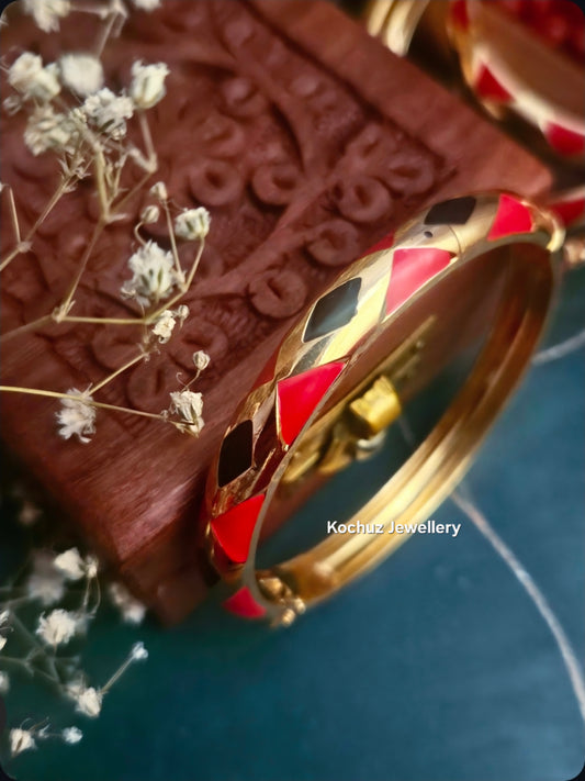 BANG1325 -Anti Tarnish Italian Enamel Meenakari Bangles