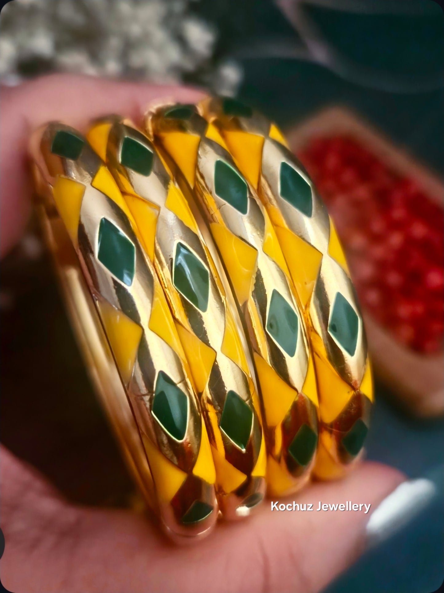 BANG1327 -Anti Tarnish Italian Enamel Meenakari Bangles