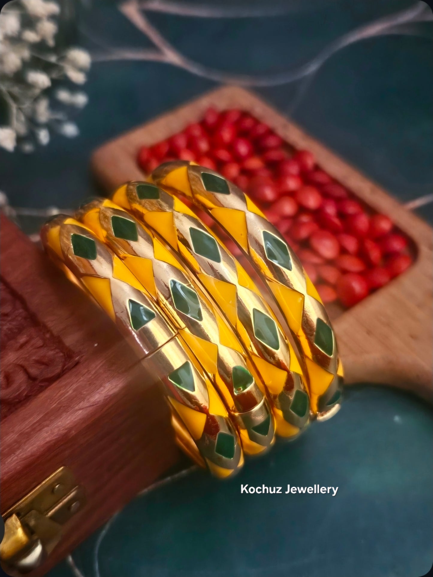 BANG1327 -Anti Tarnish Italian Enamel Meenakari Bangles