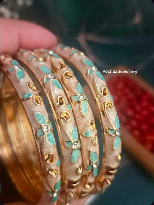 BANG1326 -Anti Tarnish Italian Enamel Meenakari Bangles