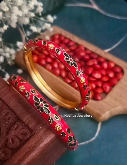 BANG1324 -Anti Tarnish Italian Enamel Meenakari Bangles