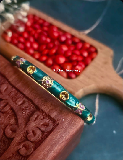 BANG1322 -Anti Tarnish Italian Enamel Meenakari Bangles