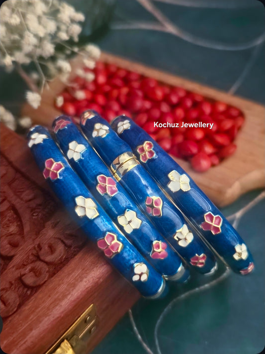 BANG1323 -Anti Tarnish Italian Enamel Meenakari Bangles