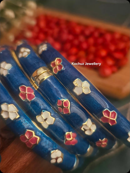 BANG1323 -Anti Tarnish Italian Enamel Meenakari Bangles