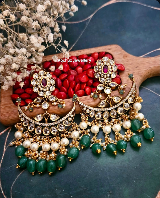EAR1268 - Premium Stone Chandhbali