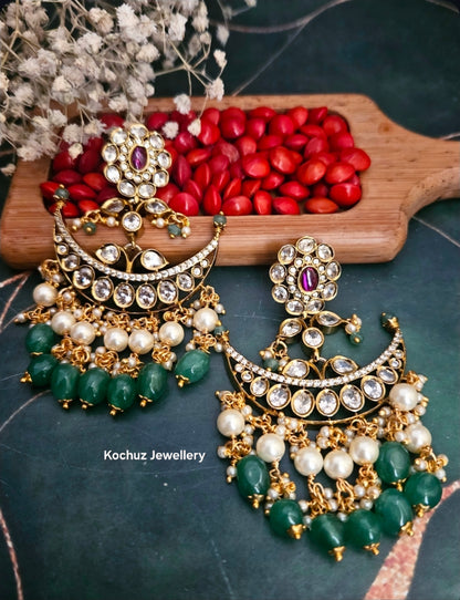 EAR1268 - Premium Stone Chandhbali