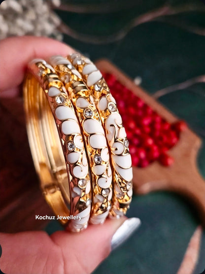 BANG1335-Anti Tarnish Italian Enamel Meenakari Bangles