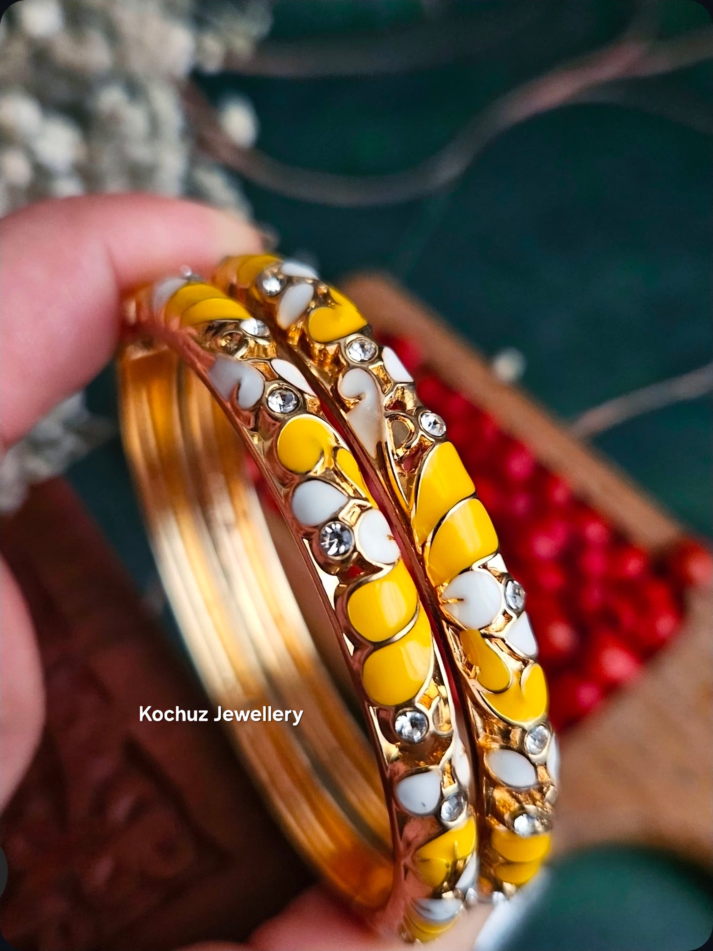 BANG1328-Anti Tarnish Italian Enamel Meenakari Bangles