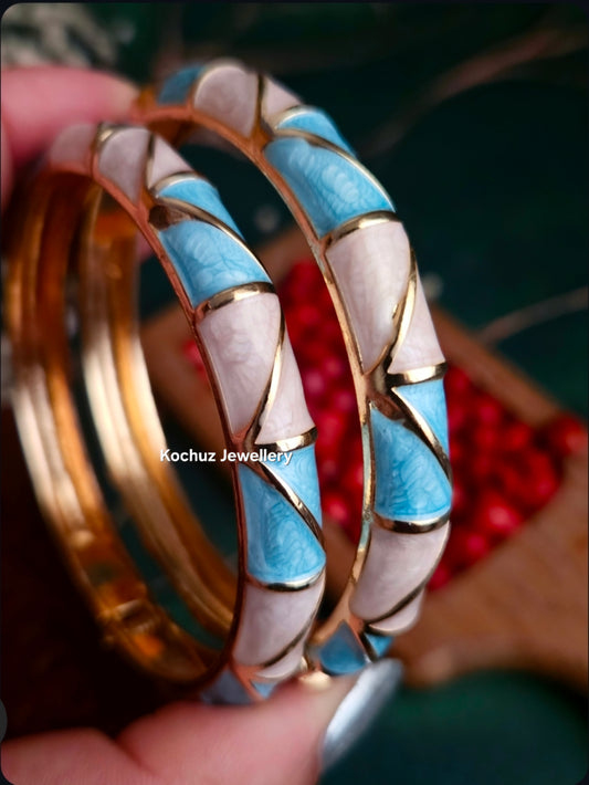 BANG1332 -Anti Tarnish Italian Enamel Meenakari Bangles