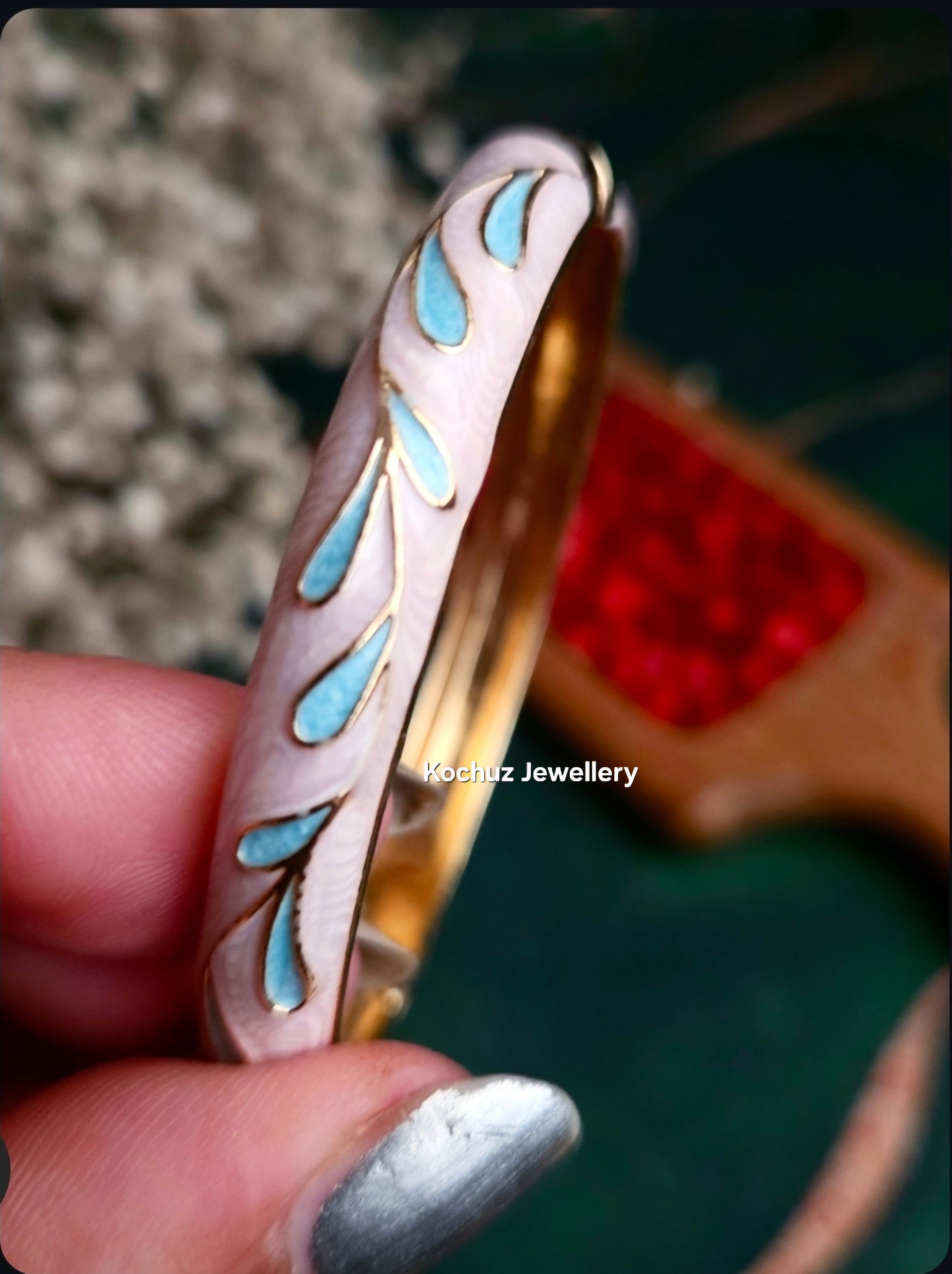 BANG1329 -Anti Tarnish Italian Enamel Meenakari Bangles