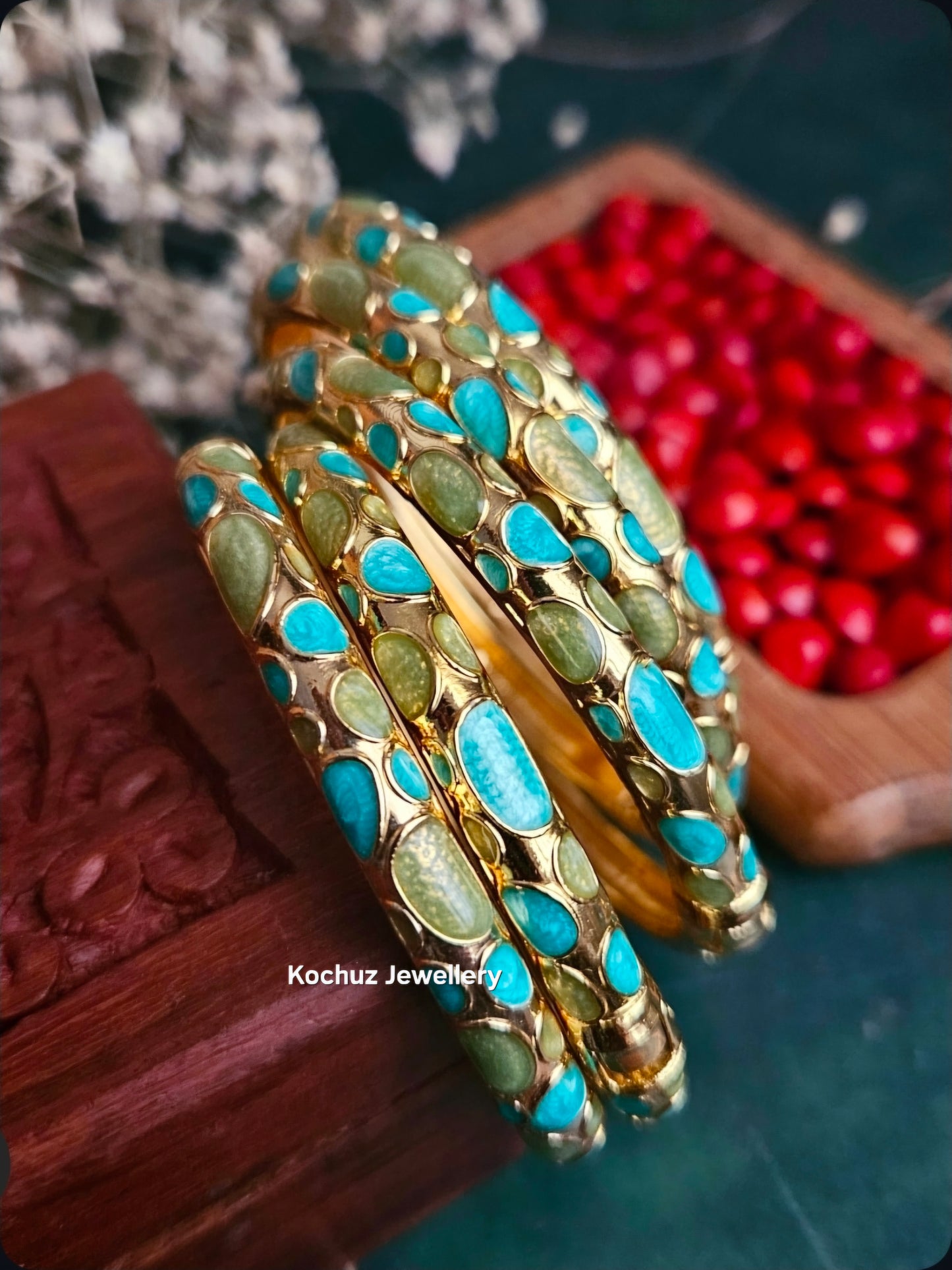 BANG1330 -Anti Tarnish Italian Enamel Meenakari Bangles