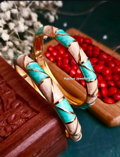 BANG1334 -Anti Tarnish Italian Enamel Meenakari Bangles