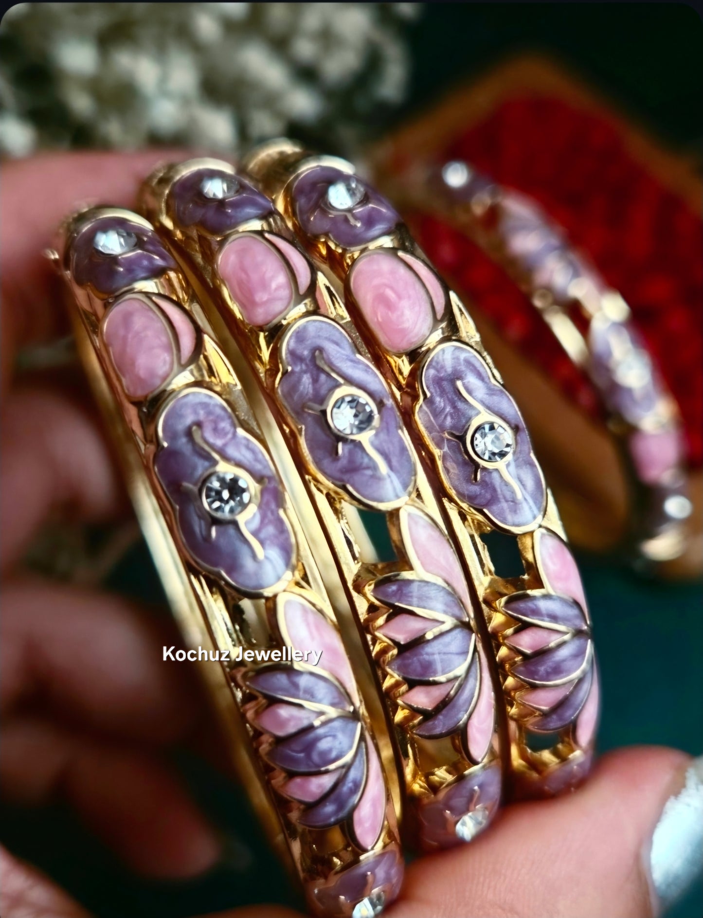 BANG1342 -Anti Tarnish Italian Enamel Meenakari Bangles