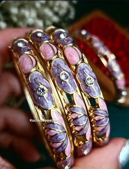 BANG1342 -Anti Tarnish Italian Enamel Meenakari Bangles