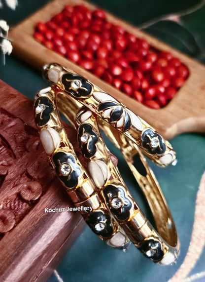 BANG1344 -Anti Tarnish Italian Enamel Meenakari Bangles
