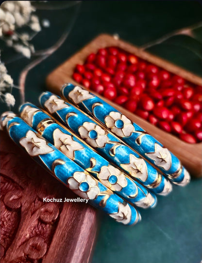BANG1346 -Anti Tarnish Italian Enamel Meenakari Bangles