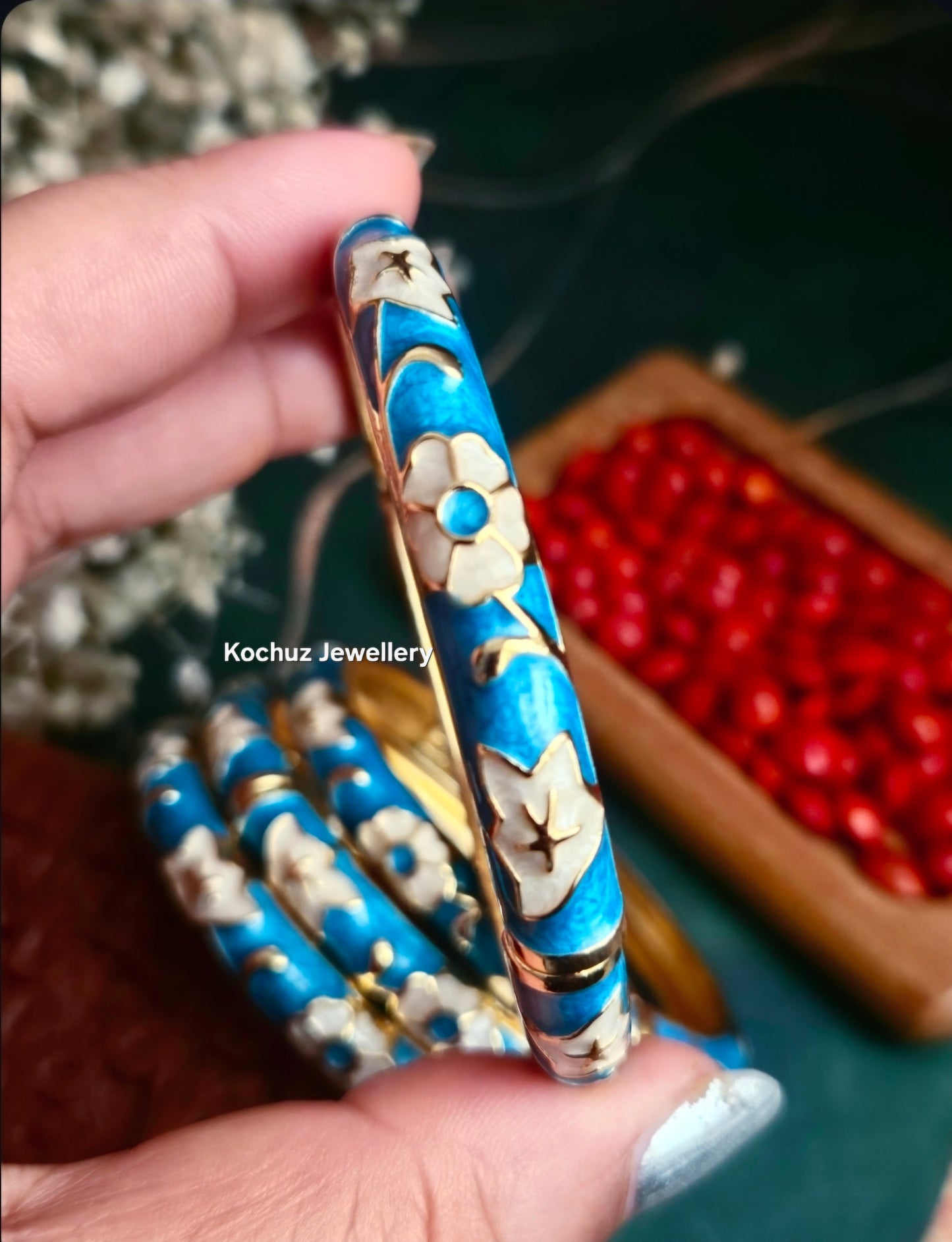 BANG1346 -Anti Tarnish Italian Enamel Meenakari Bangles