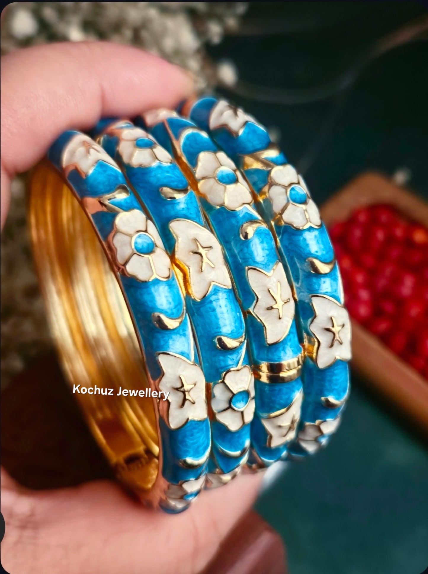 BANG1346 -Anti Tarnish Italian Enamel Meenakari Bangles