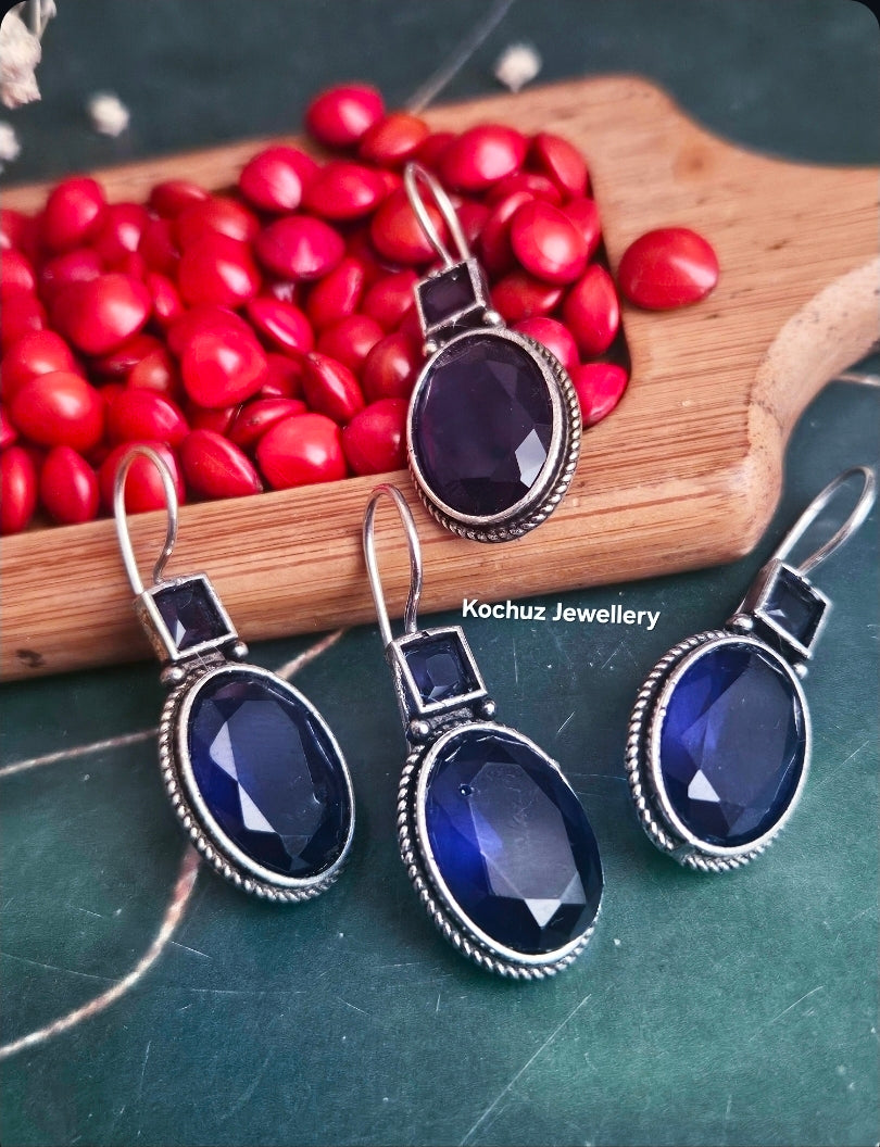 EAR1273-Silver Look Alike Hook Earrings