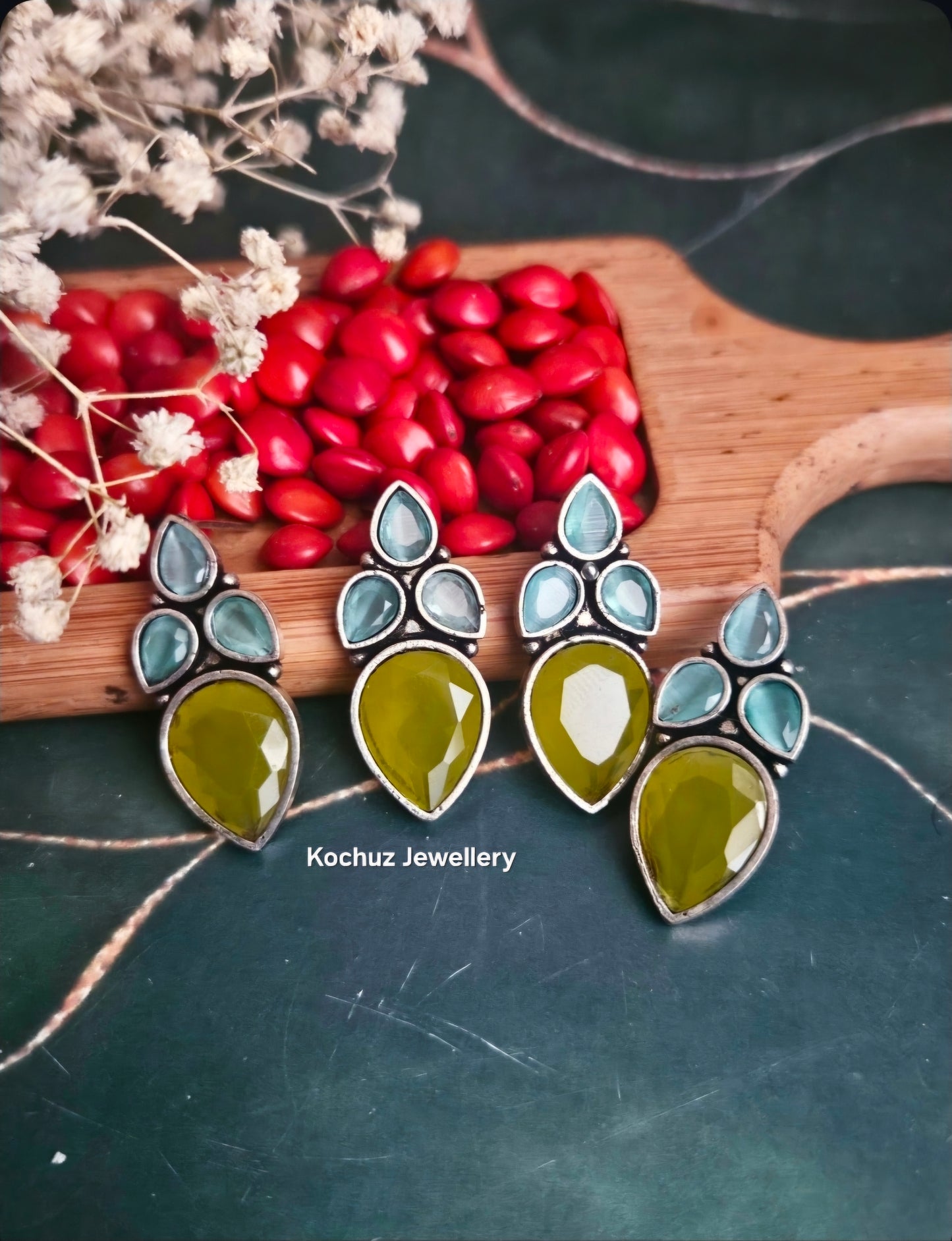 EAR1274-Silver Look Alike Studs