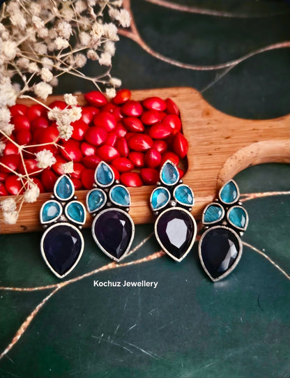 EAR1274-Silver Look Alike Studs
