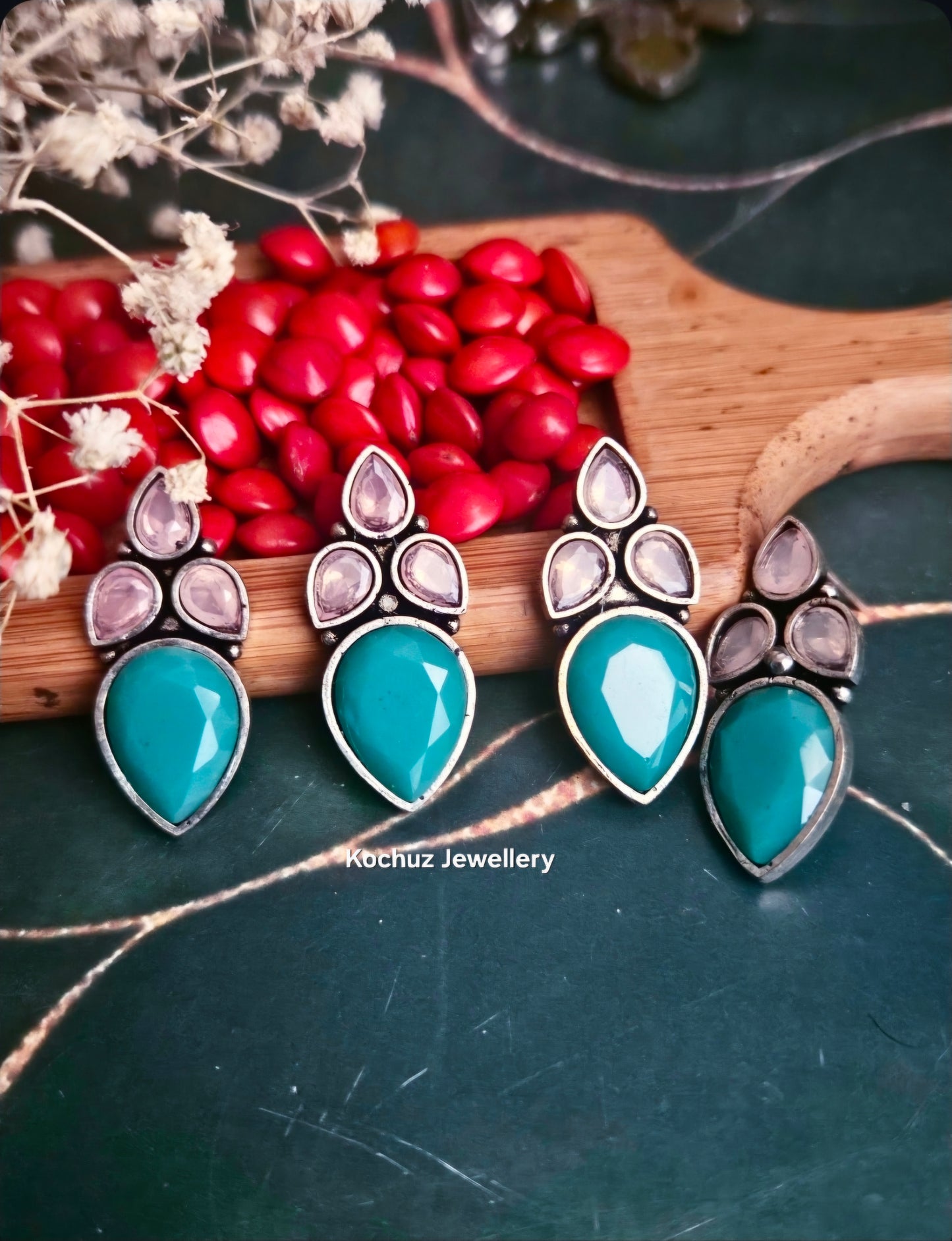 EAR1274-Silver Look Alike Studs