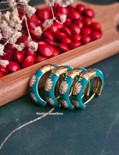 EAR1276 -Anti Tarnish Enamel Hoops