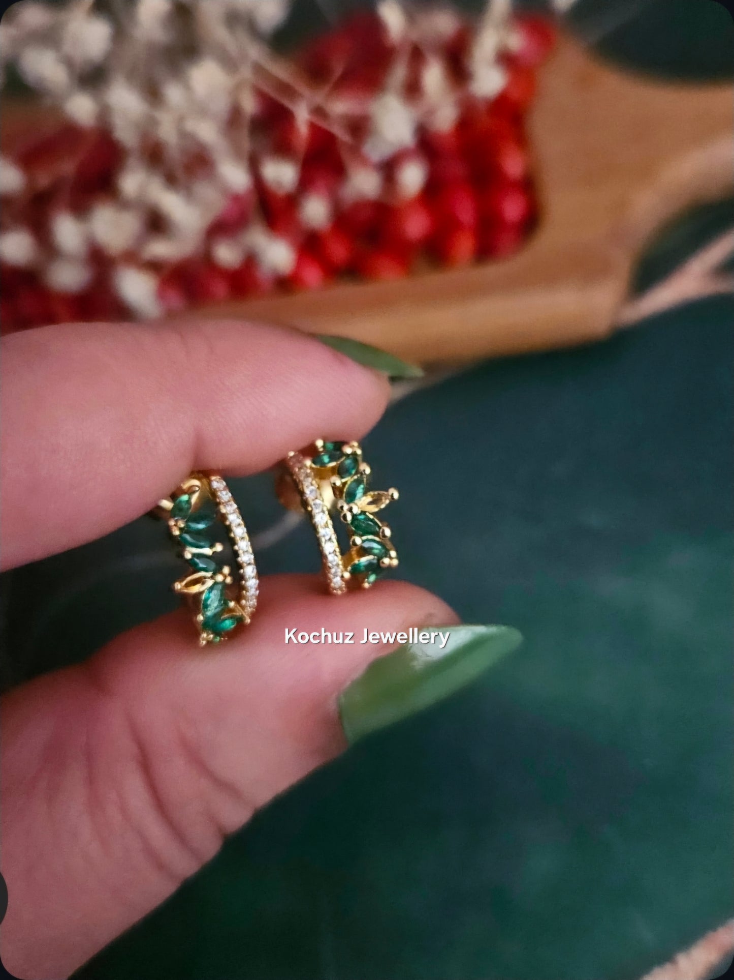 EAR1281 - Anti Tarnish Stone Hoops