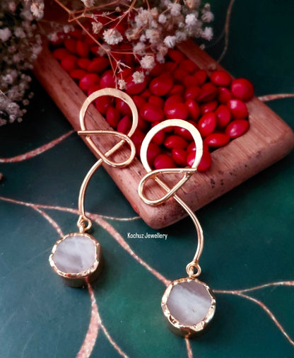 EAR1324 - Glass Stone Minimal Earrings