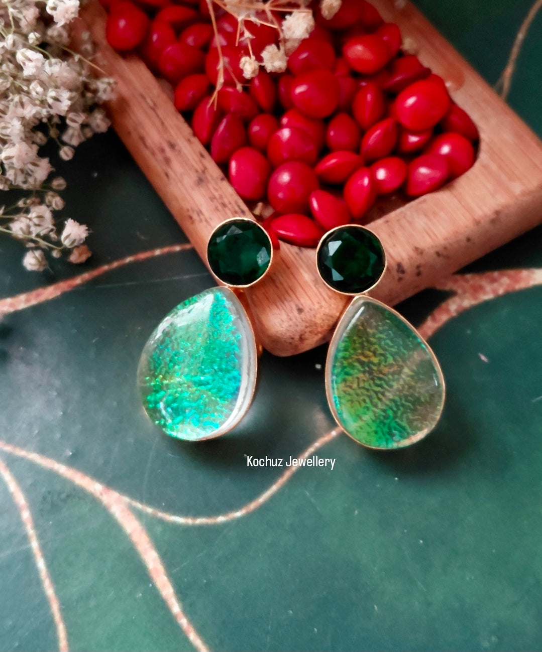 EAR1321 - Glass Stone Minimal Earrings