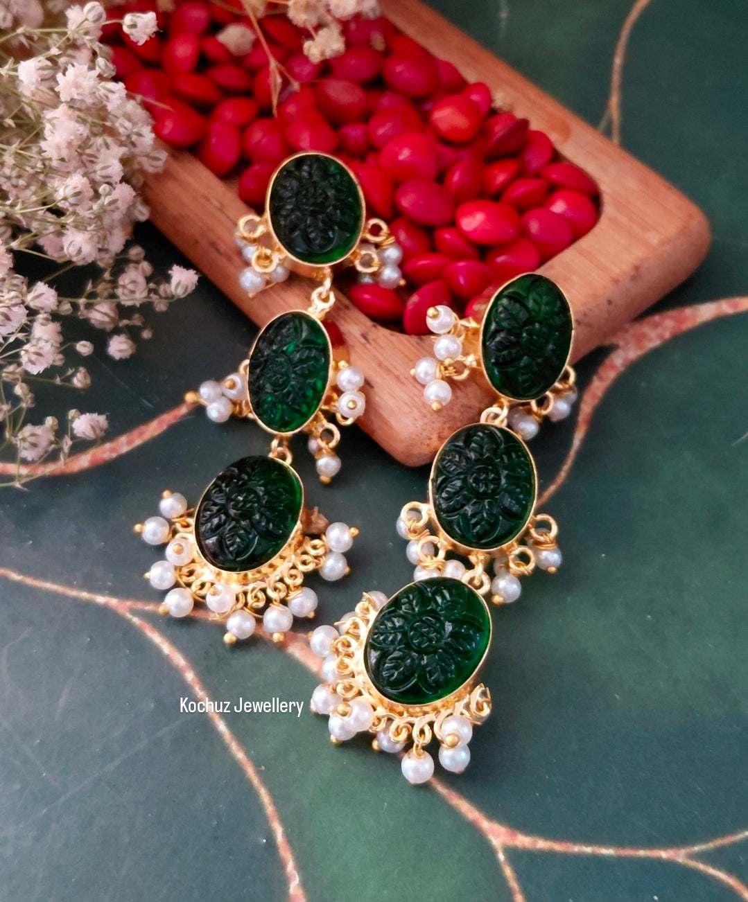 EAR1316 - Glass Stone Minimal Earrings