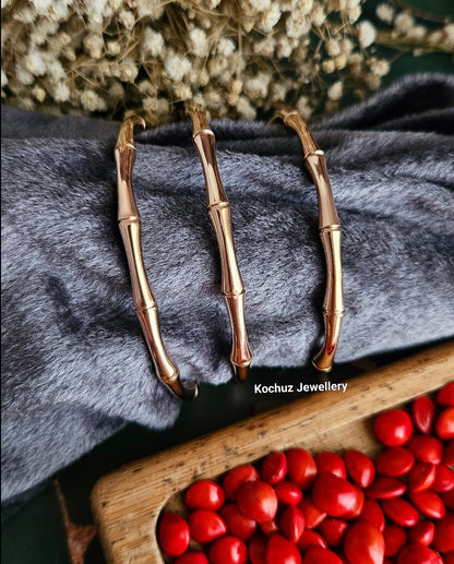 BANG1060 -Anti Tarnish Bamboo Bangles |Rose Gold