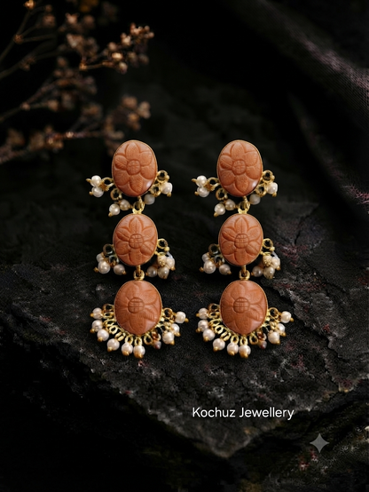 EAR1316 - Glass Stone Minimal Earrings
