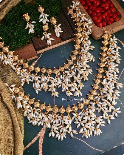 NECK1193 - Rice Pearl Neckpiece