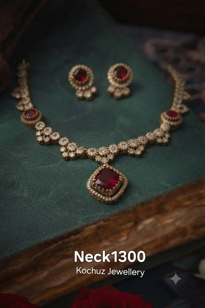 NECK1300 - AD Stone Neckpiece