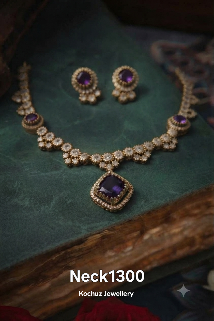 NECK1300 - AD Stone Neckpiece