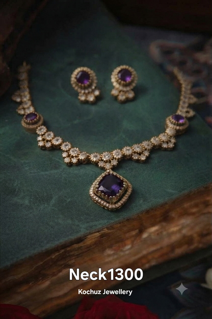 NECK1300 - AD Stone Neckpiece