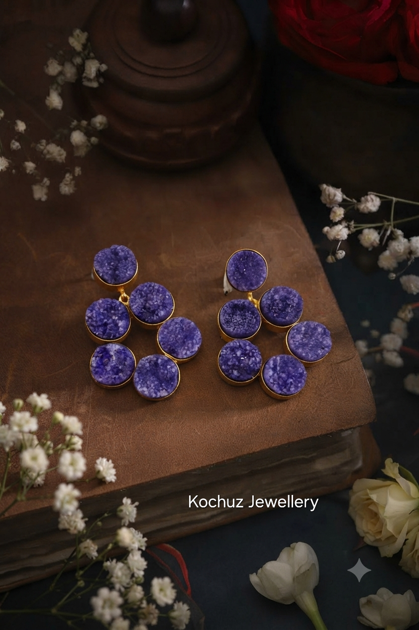 EAR1061 - Druzy Earrings